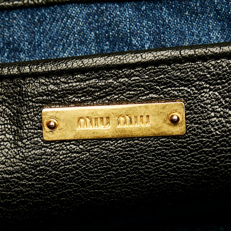Miu Miu Matelassé Denim Handbag