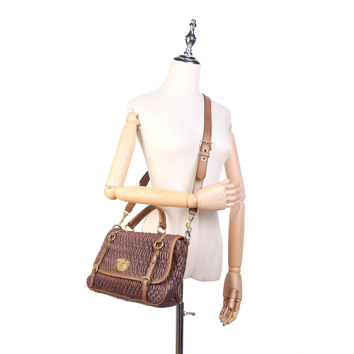 Miu Miu Matelasse Leather Satchel (SHG-29953)