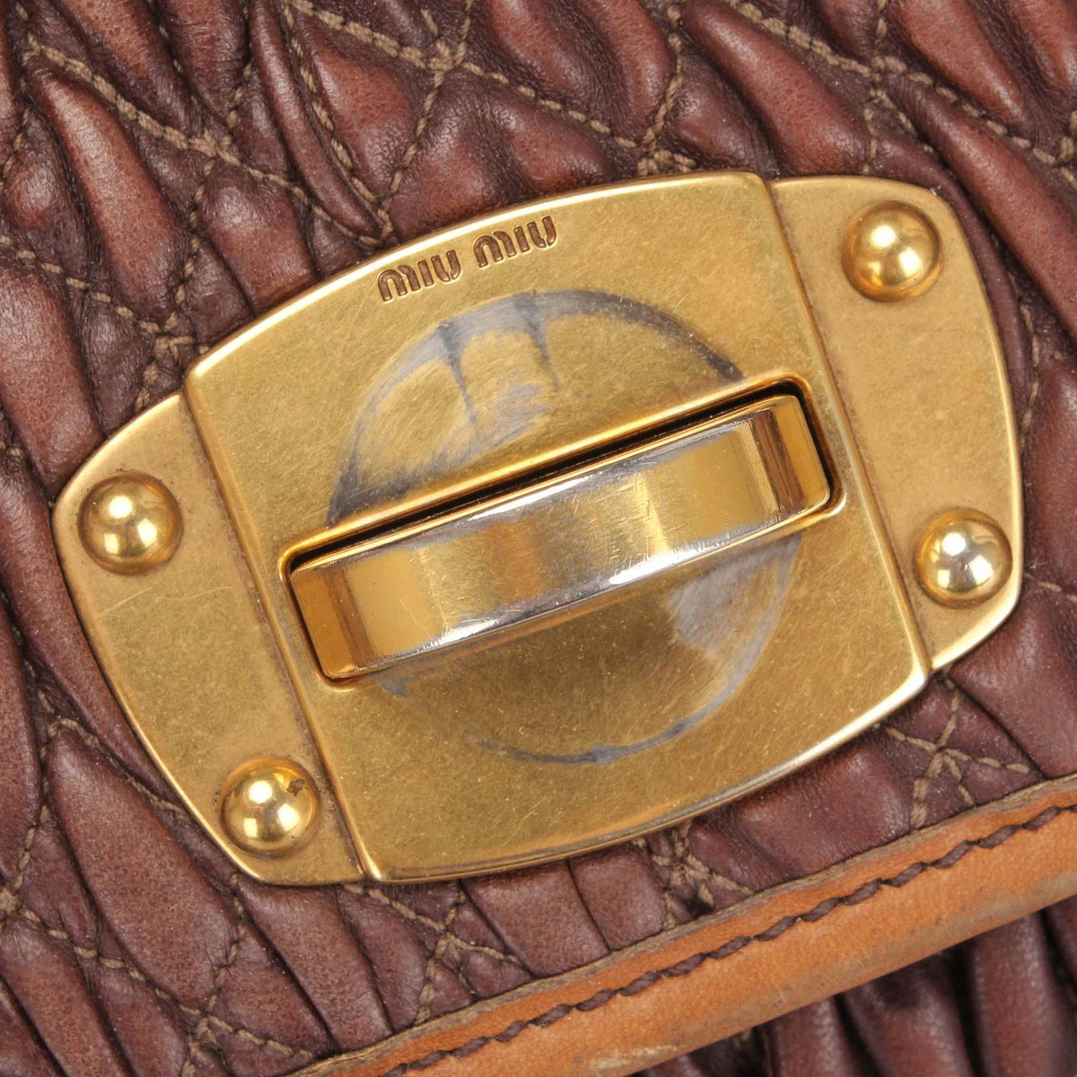 Miu Miu Matelasse Leather Satchel (SHG-29953)