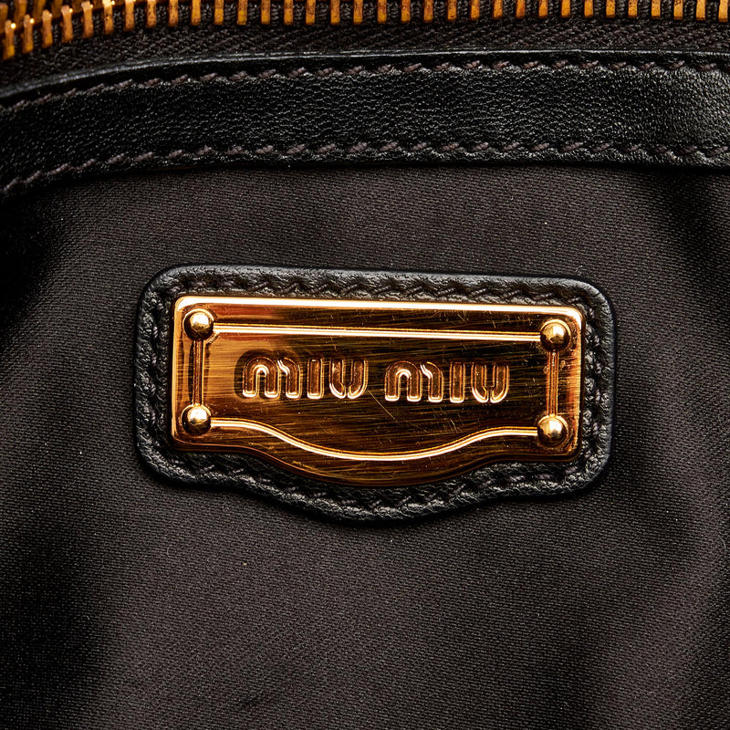 Miu Miu Quilted Studded Leather Clutch Bag (SHG-25332)