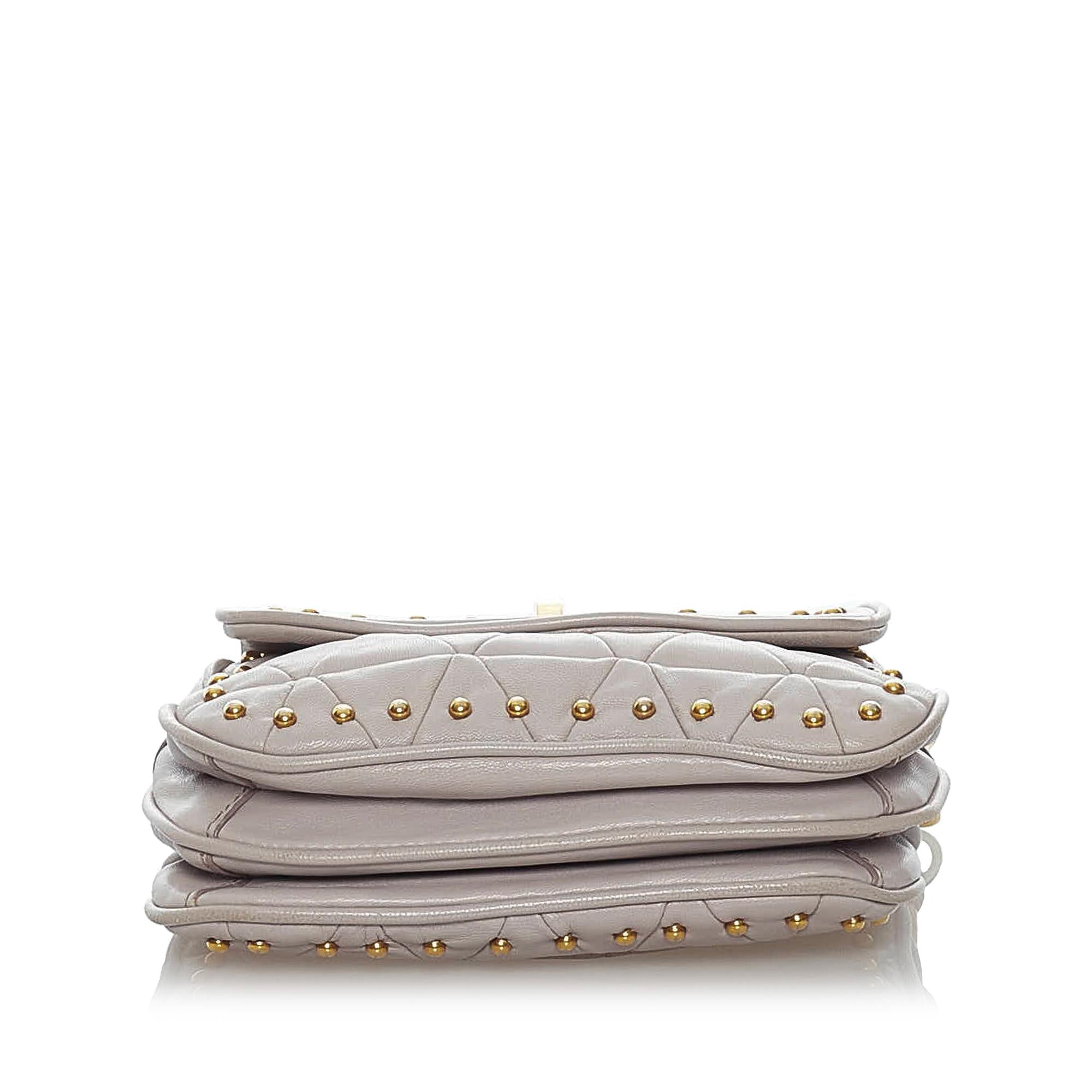 Miu Miu Studded Leather Crossbody Bag (SHG-30373)
