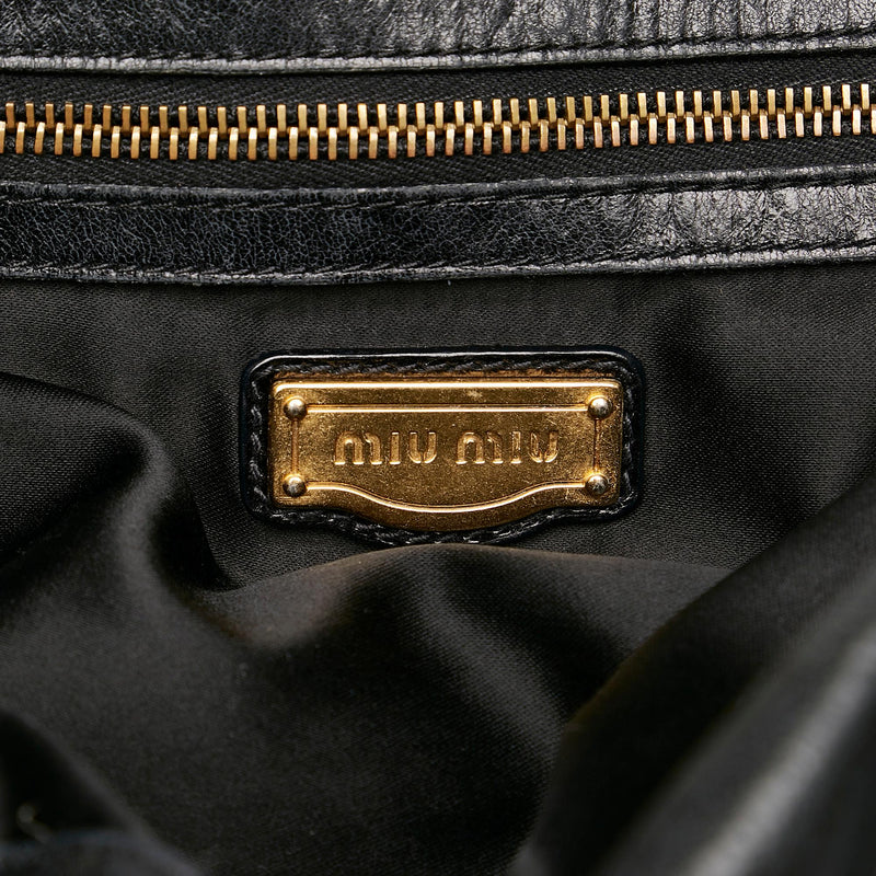 Miu Miu Vitello Lux Bow Handbag (SHG-30687)