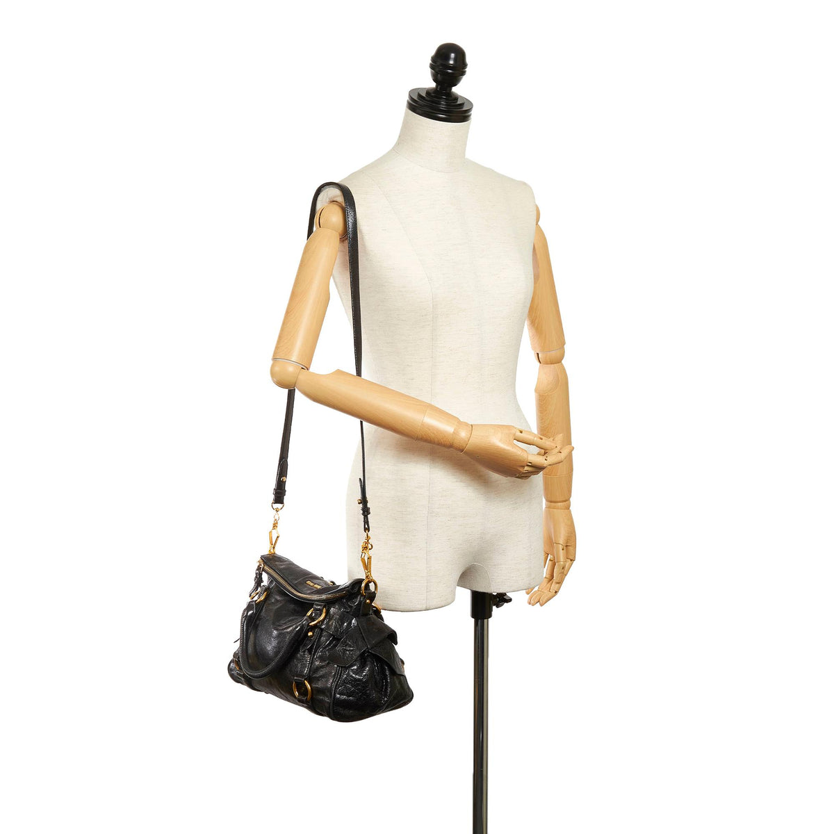 Miu Miu Vitello Lux Bow Satchel (SHG-31239)