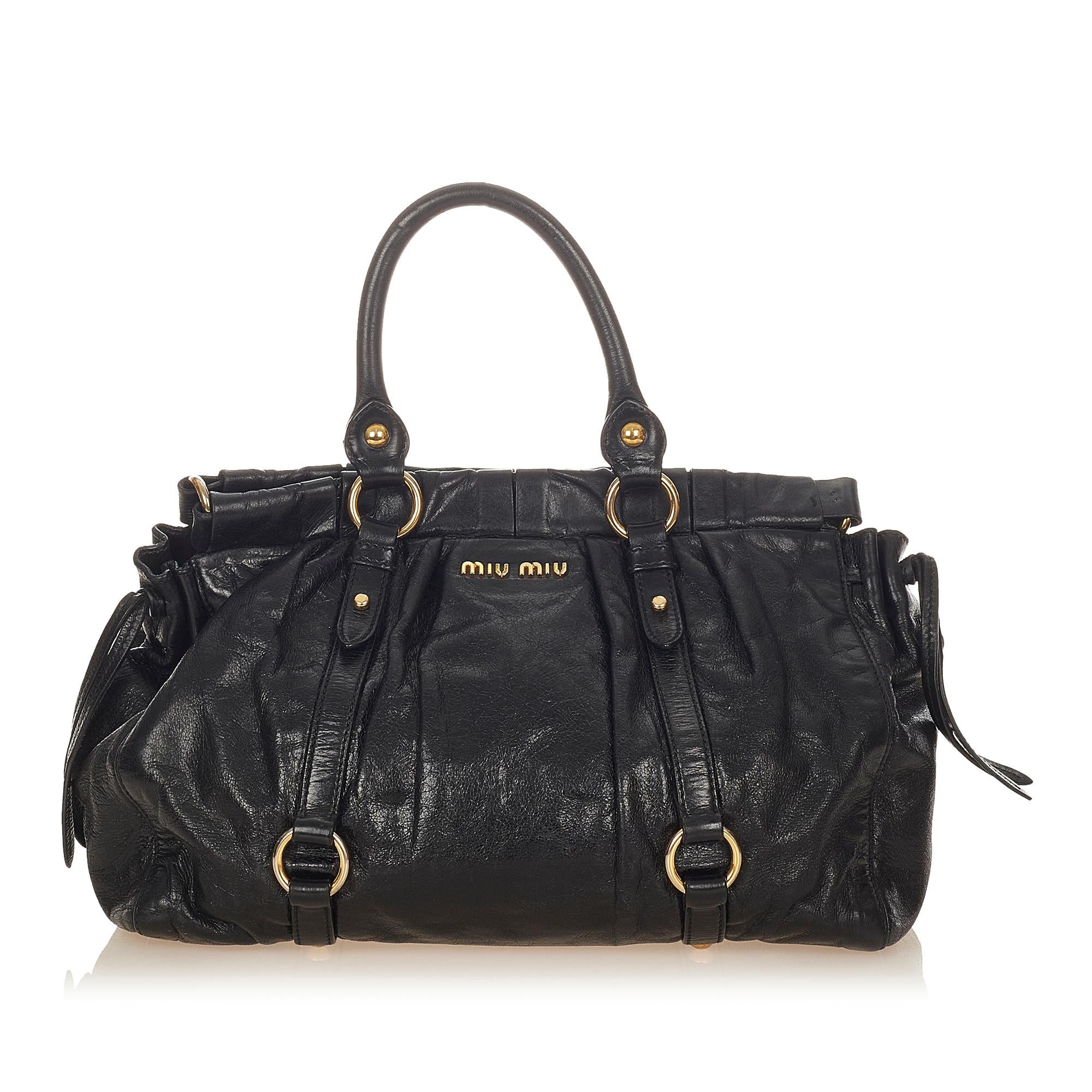 Miu Miu Vitello Shine Satchel (SHG-24906)