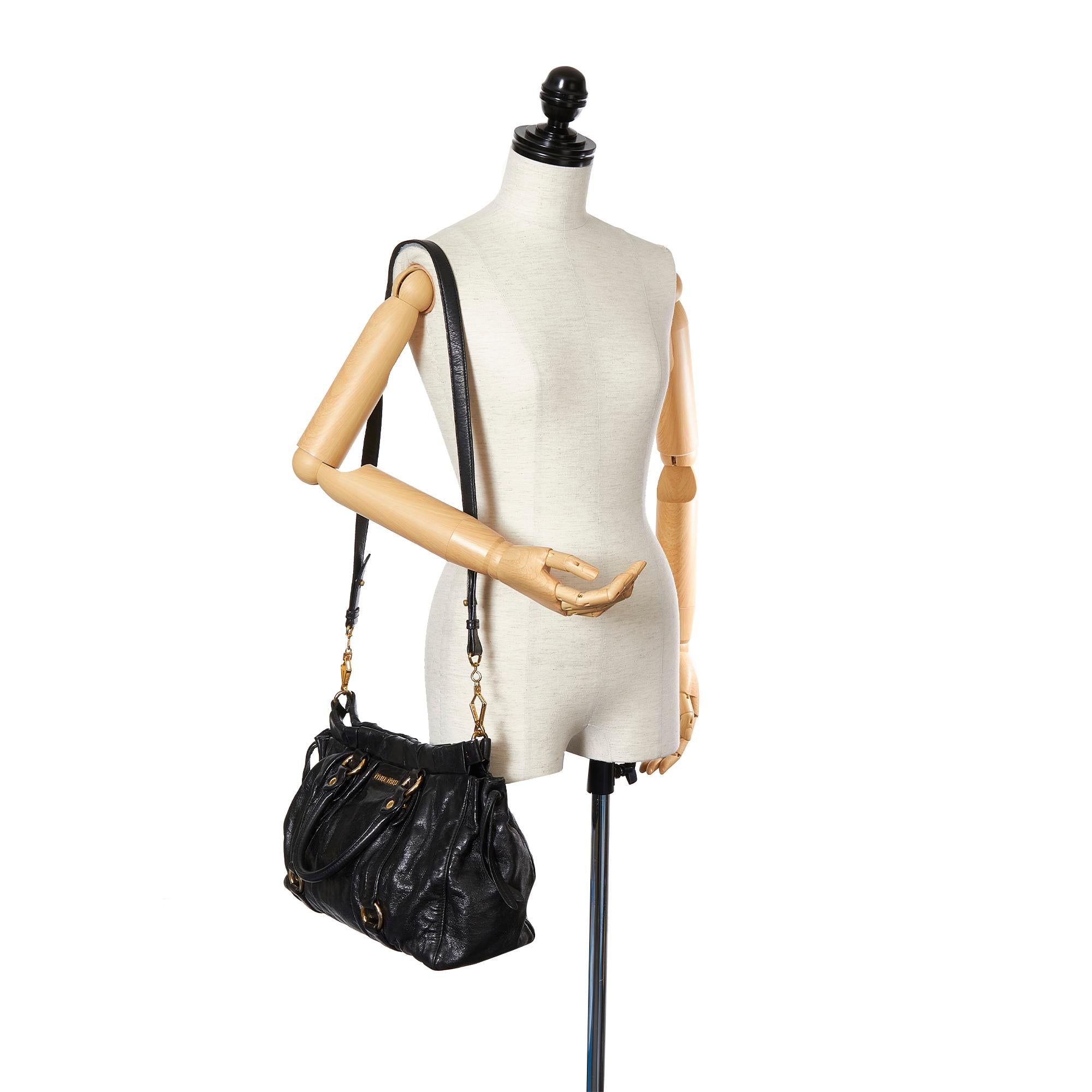 Miu Miu Vitello Shine Satchel (SHG-24906)