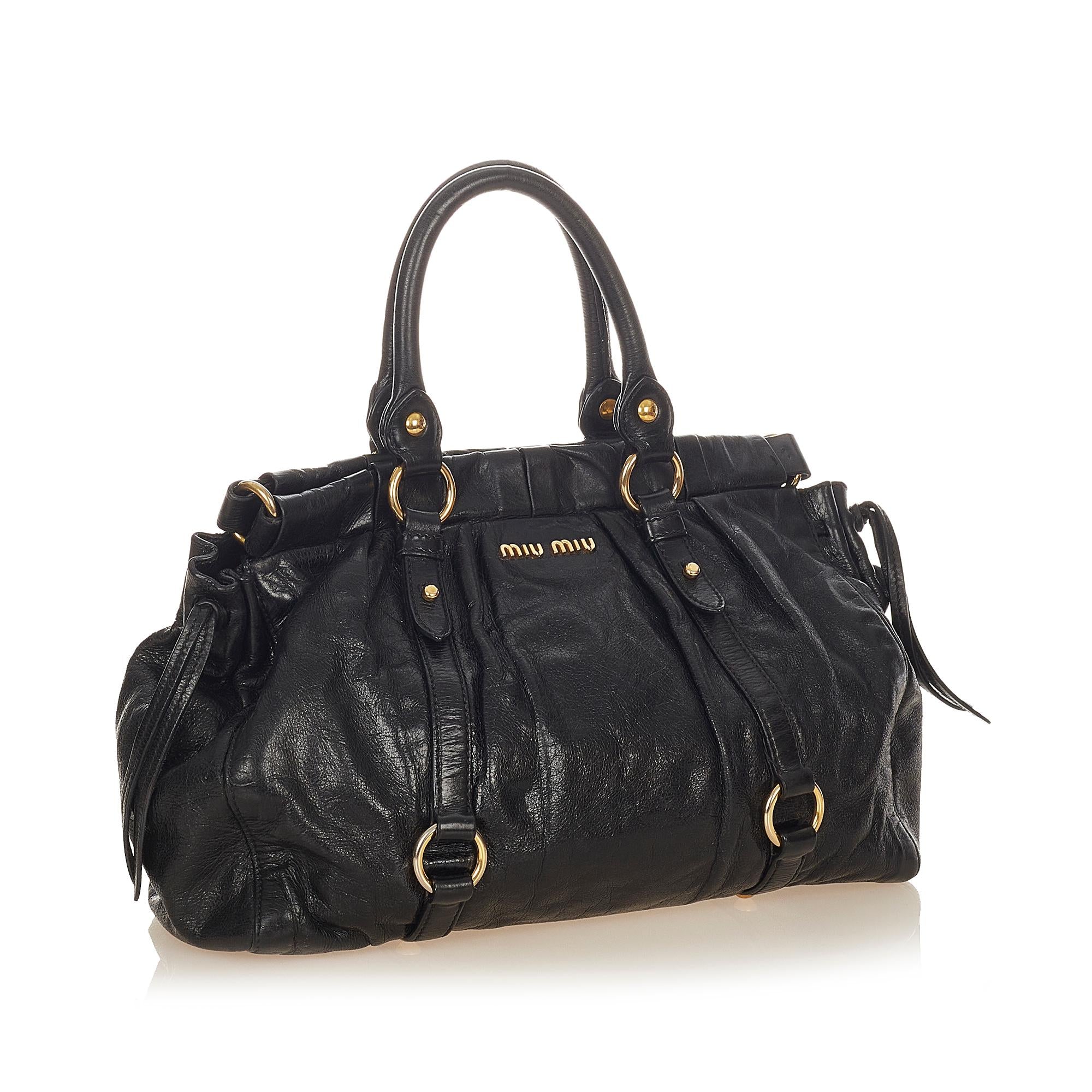 Miu Miu Vitello Shine Satchel (SHG-24906)