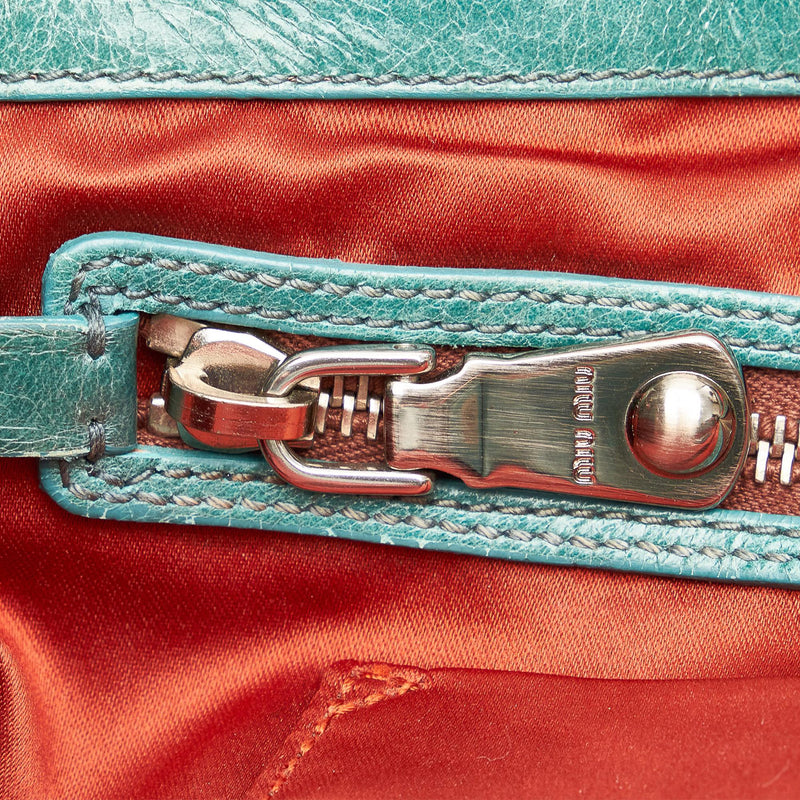 Miu Miu Leather Tote Bag (SHG-18645) – LuxeDH