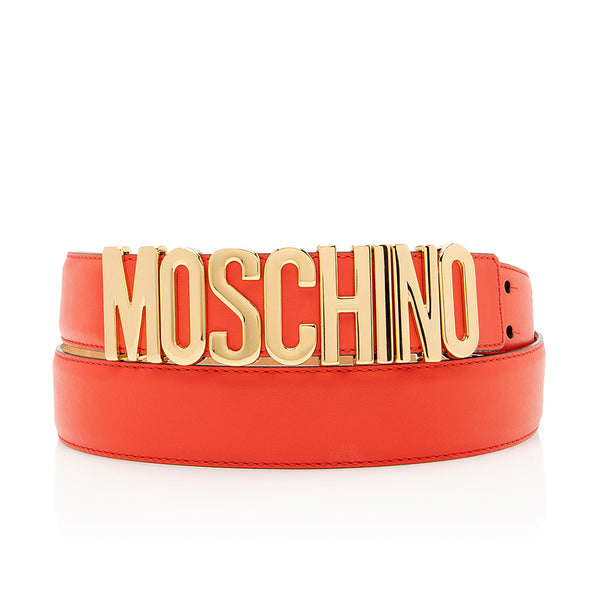 Moschino Leather Logo Belt - Size 38 / 95 (SHF-18980) display picture 1