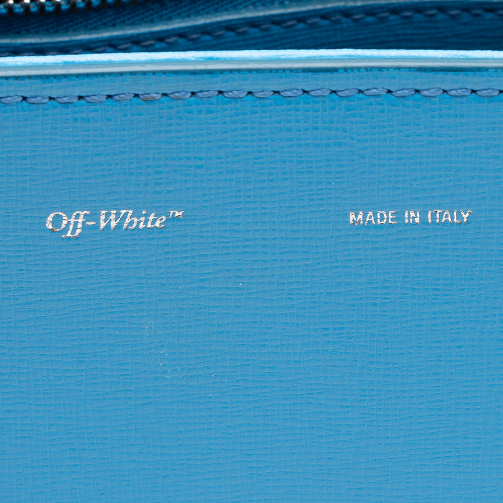 Off-White Leather Binder Clip Shoulder Bag (SHF-19471)
