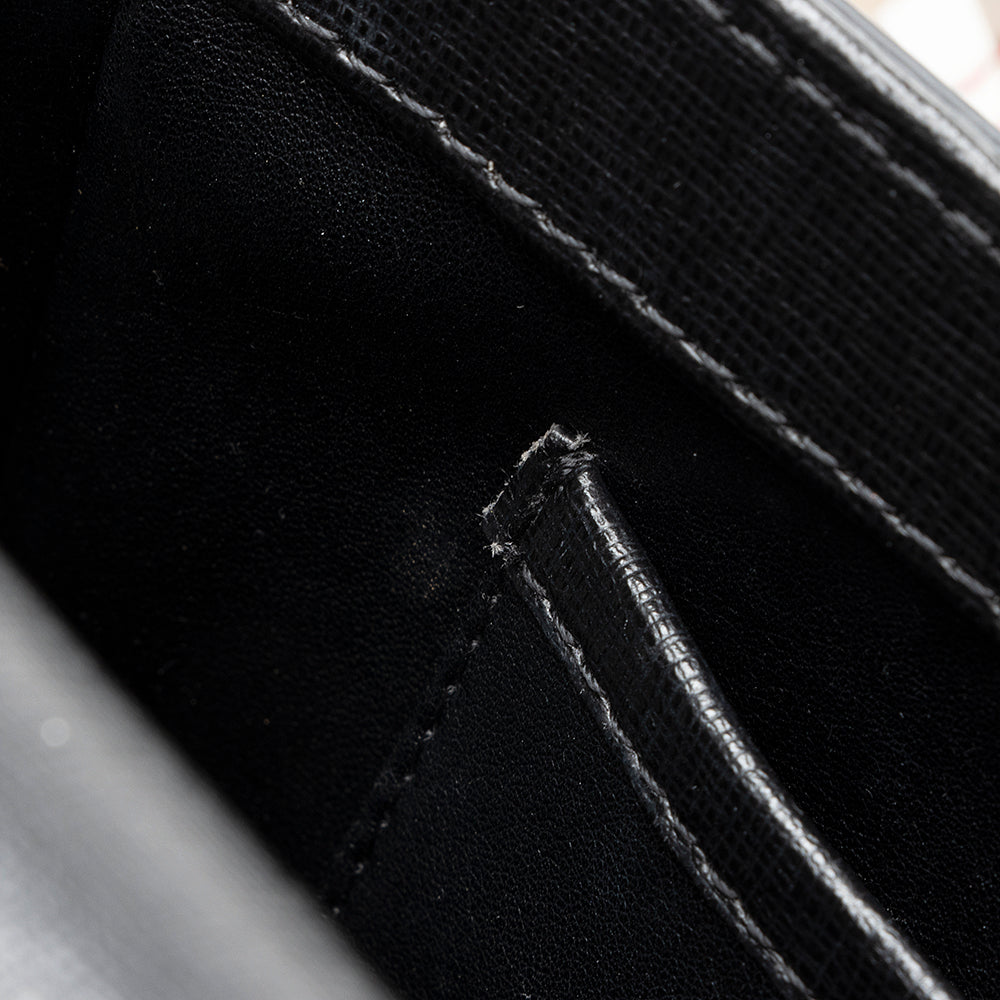 Off-White Leather Binder Clip Shoulder Bag (SHF-20660)