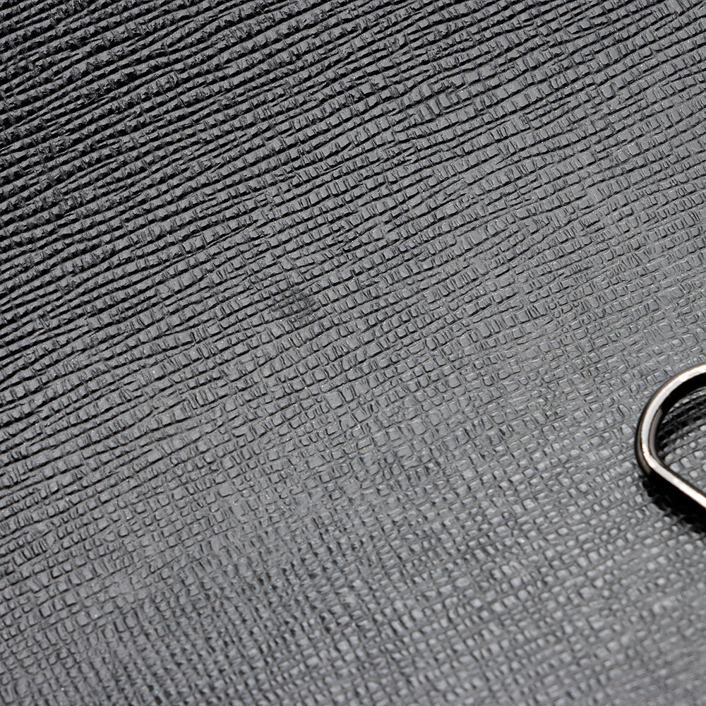 Off-White Leather Binder Clip Shoulder Bag (SHF-20660)