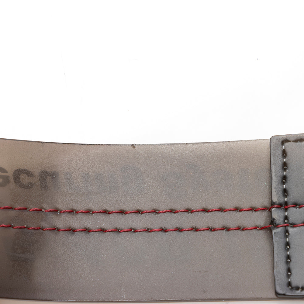 Off-White Leather Binder Clip Shoulder Bag (SHF-20660)