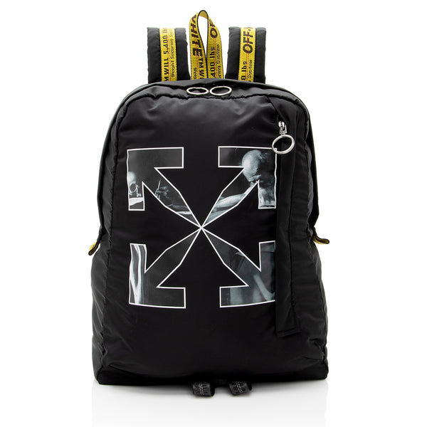 Off-White Nylon Easy Arrow Graphic Backpack (SHF-22304)