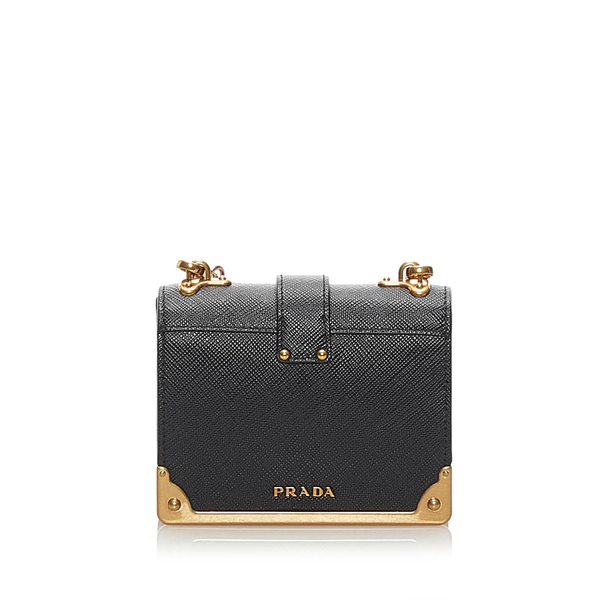 Prada Astrology Micro Cahier Leather Crossbody Bag (SHG-34184)