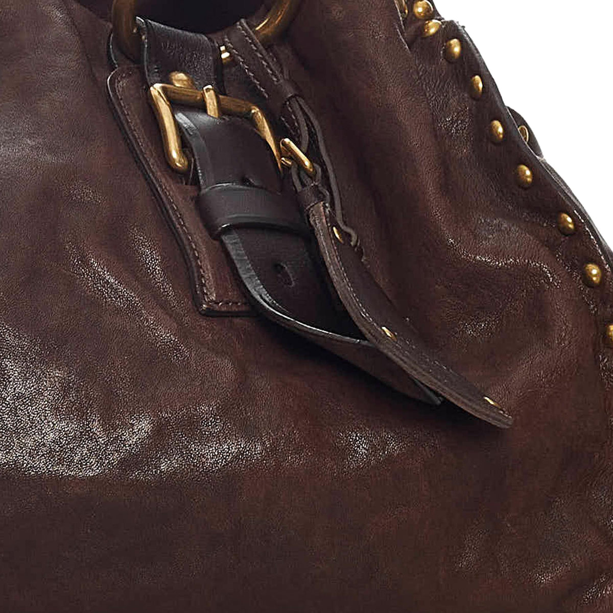 Prada Aviator Studded Leather Tote Bag (SHG-29206)