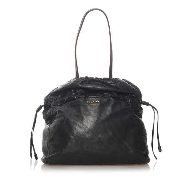Prada Bow Lambskin Leather Tote Bag (SHG-27448)
