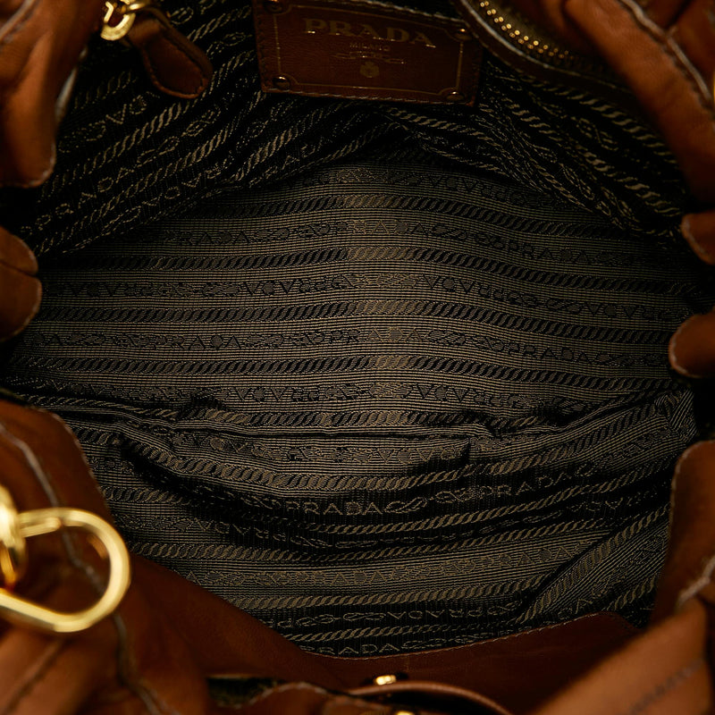 Prada Bow Nappa Leather Satchel (SHG-28742)
