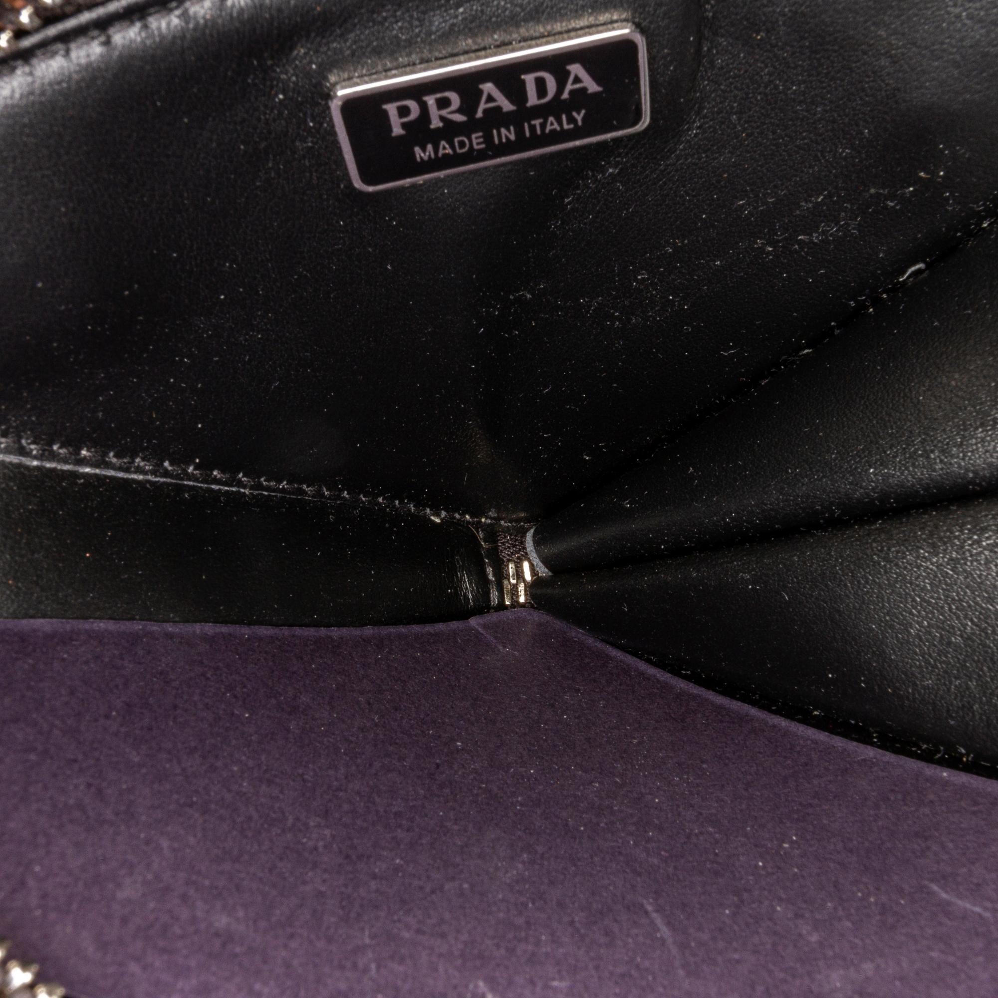 Prada Brushed Leather Mini Pouch (SHG-H9DBDu)