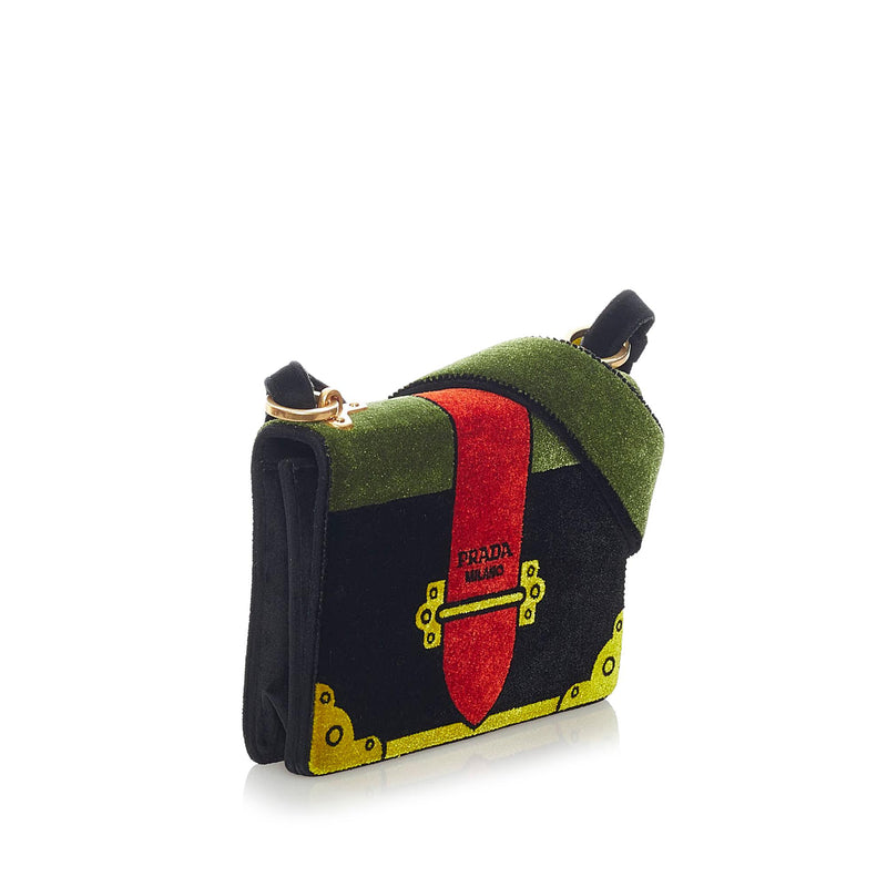Prada Cahier Trompe Loeil Crossbody Bag (SHG-33563)
