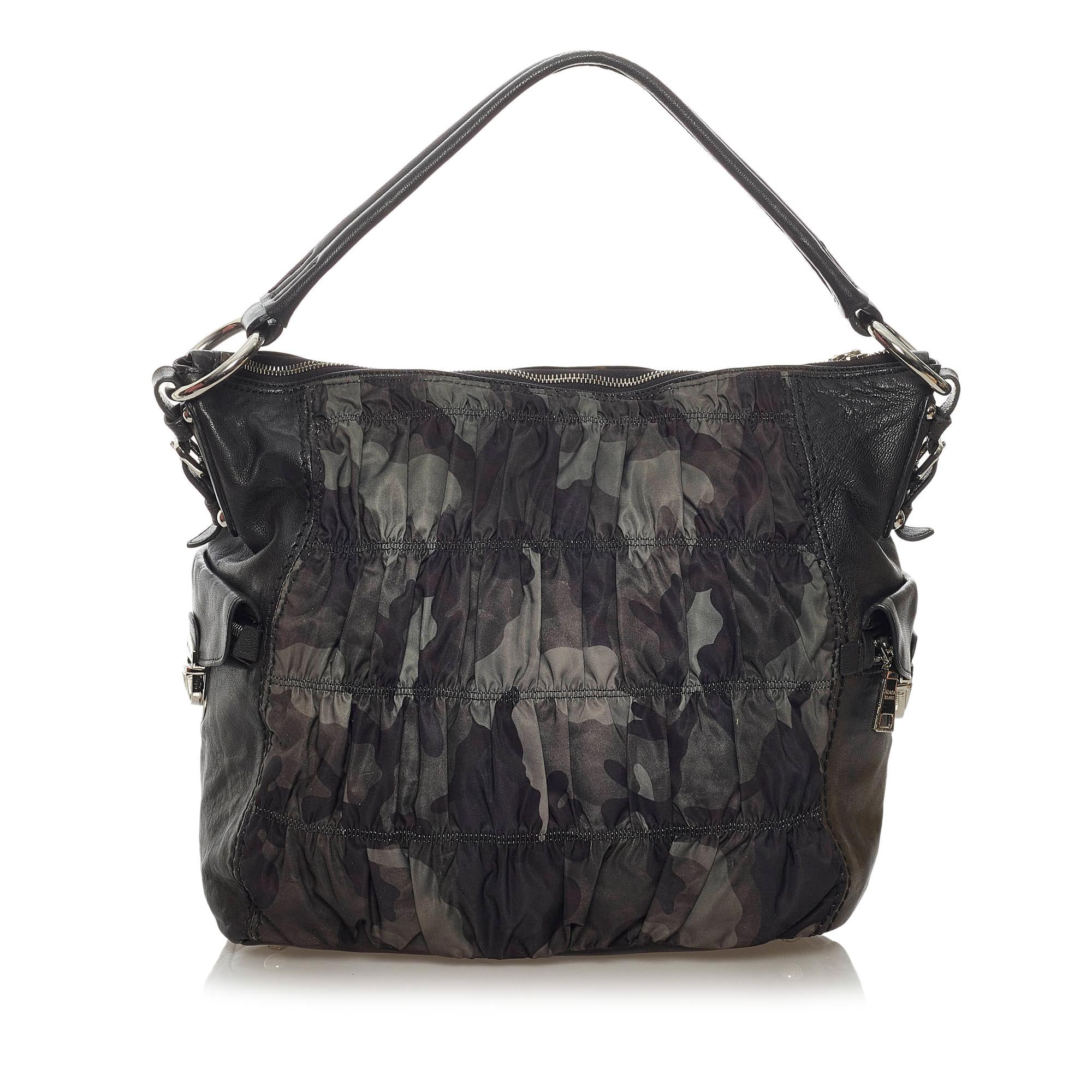 Prada Camouflage Tessuto Gaufre Tote Bag (SHG-29200)