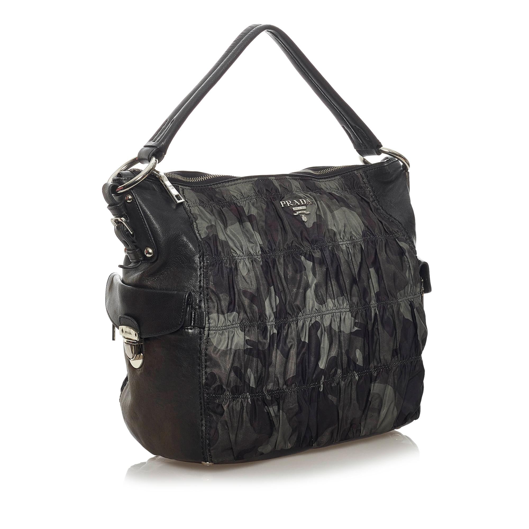 Prada Camouflage Tessuto Gaufre Tote Bag (SHG-29200)