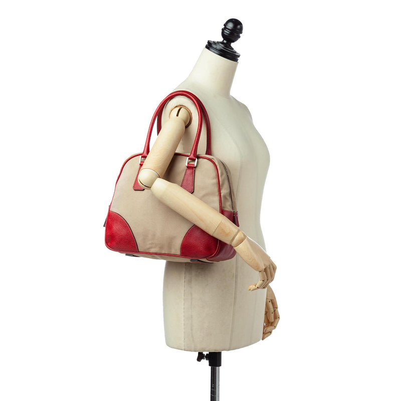 Prada Canapa Bauletto Canvas Handbag (SHG-32509)