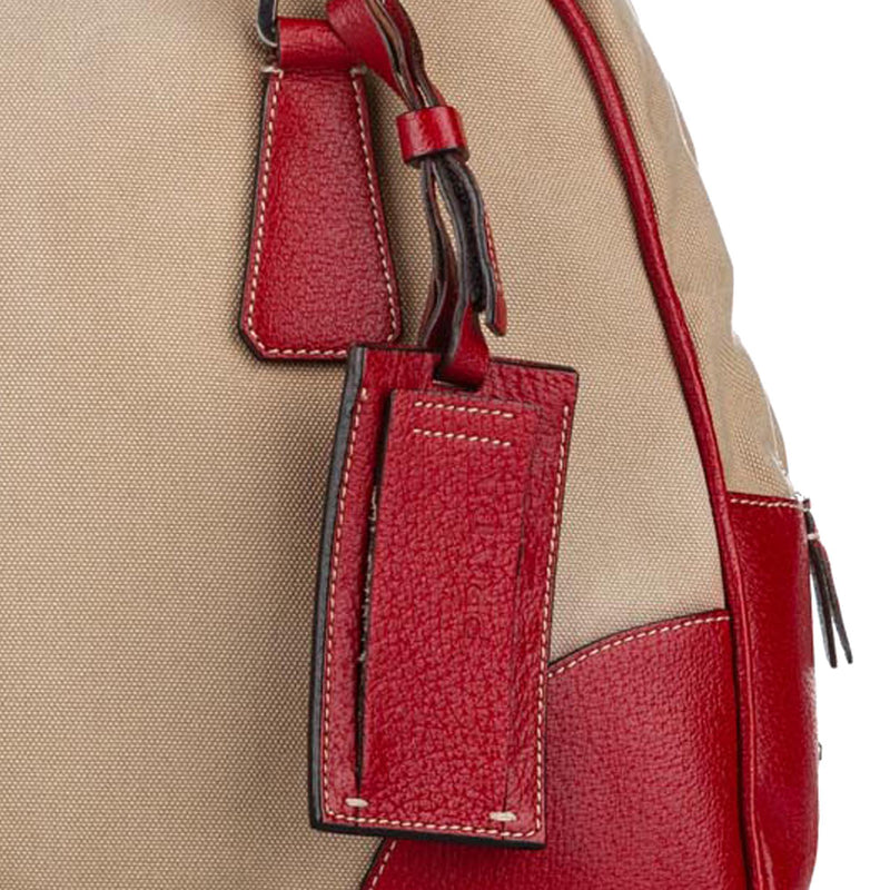 Prada Canapa Bauletto Canvas Handbag (SHG-32509)