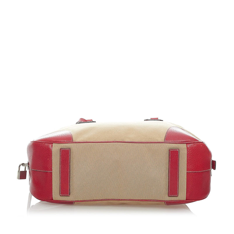 Prada Canapa Bauletto Canvas Tote Bag (SHG-33400)