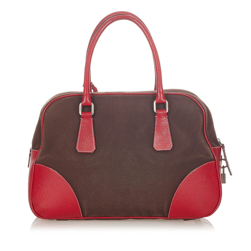 Prada Canapa Bauletto Handbag (SHG-22114)