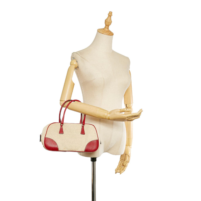 Prada Canapa Bauletto Handbag (SHG-26556)