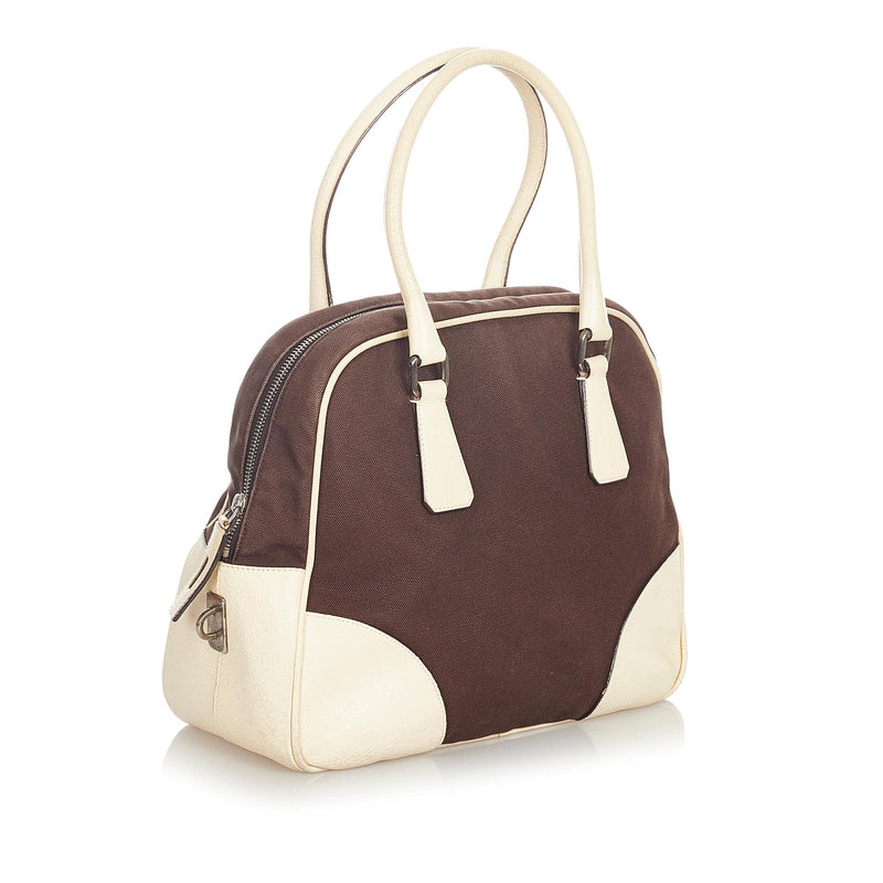 Prada Canapa Bauletto Handbag (SHG-33661)