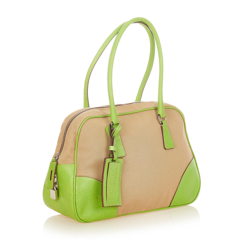 Prada Canapa Bauletto Handbag (SHG-36699)