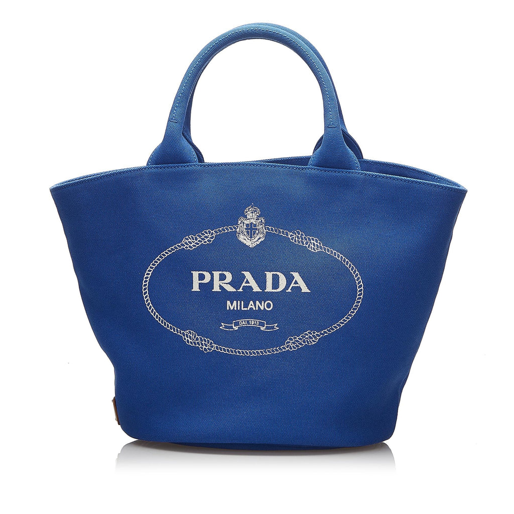 Prada Canapa Convertible Shopping Tote with pouch (SHG-36804) – LuxeDH