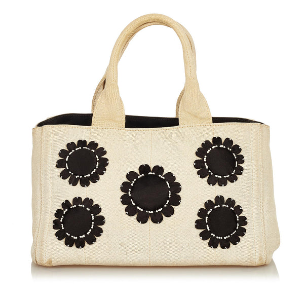 Prada Canapa Floral Handbag (SHG-26525)