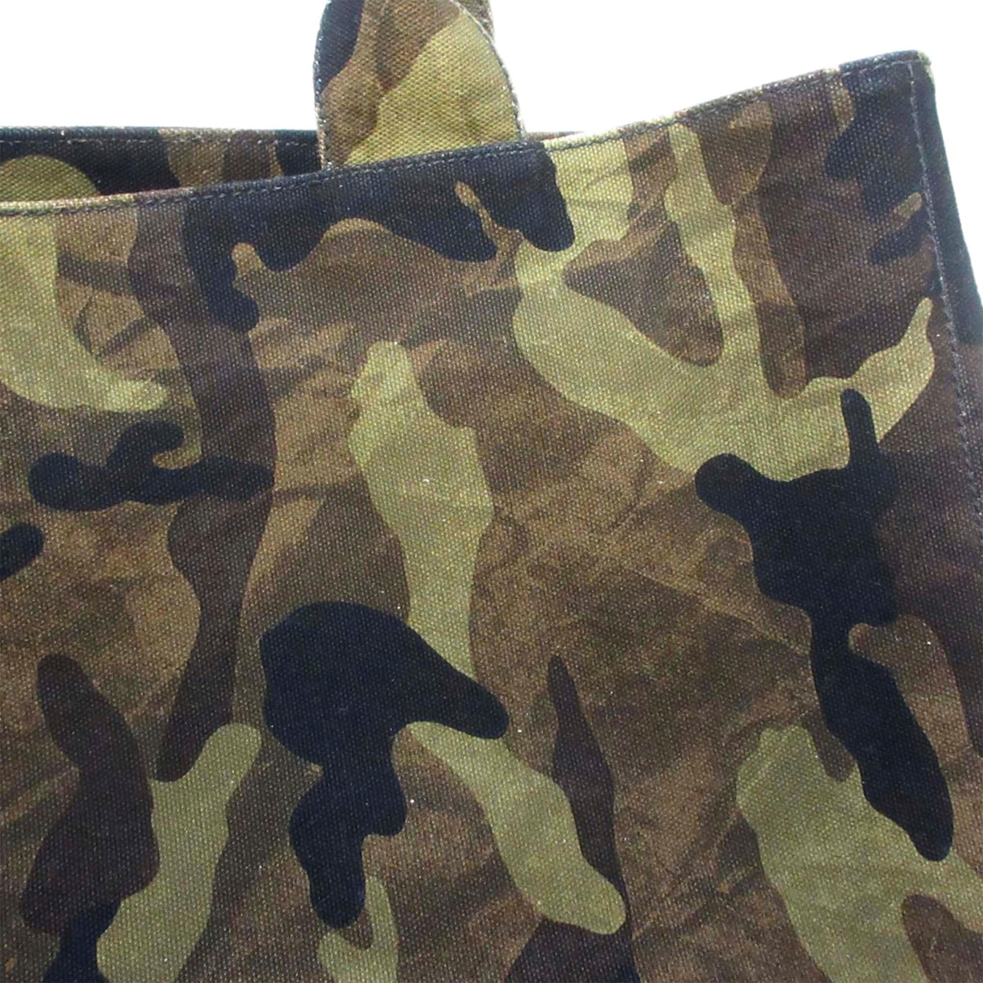 Prada Canapa Logo Camouflage Canvas Tote Bag (SHG-32283)