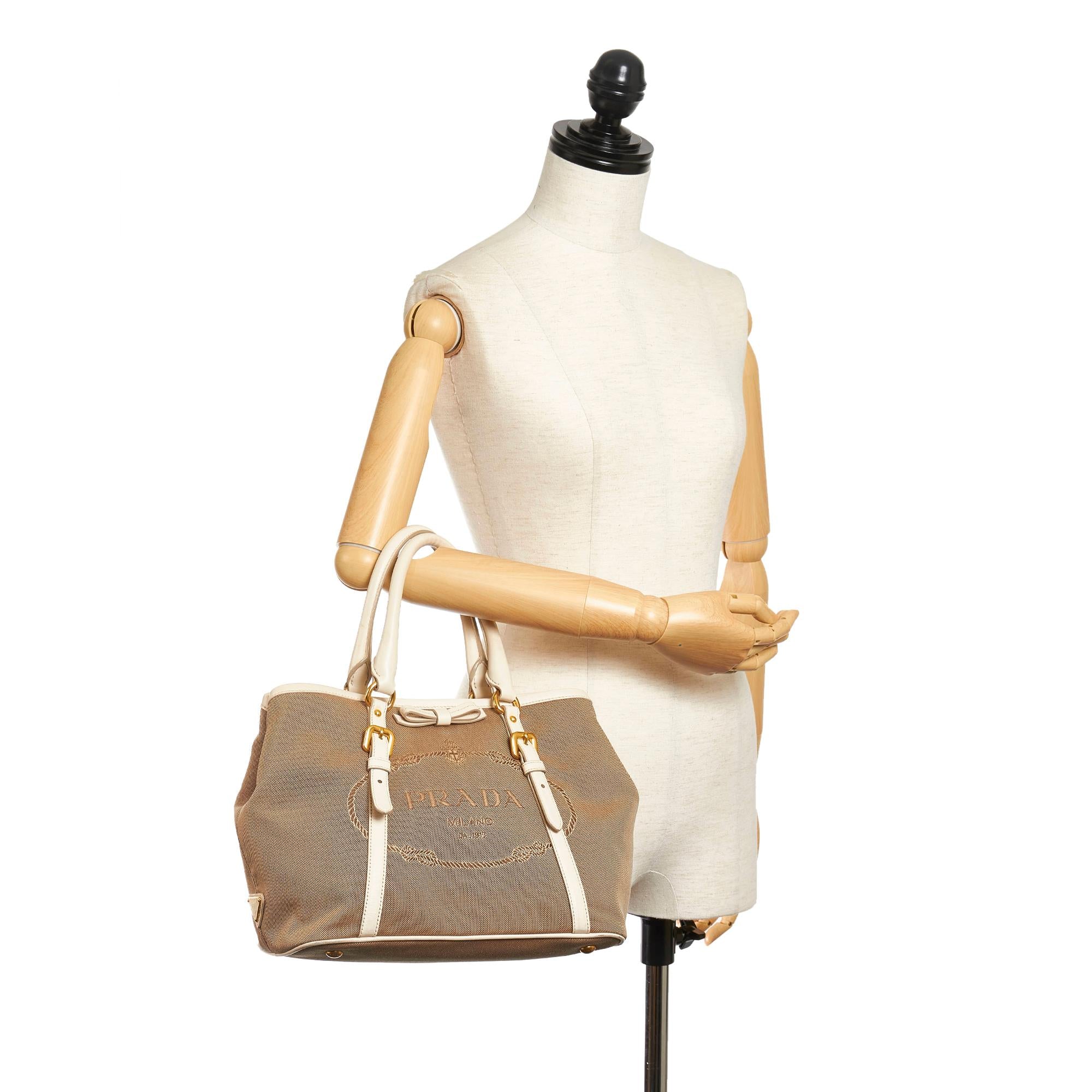 Prada Canapa Logo Canvas Handbag (SHG-32222)