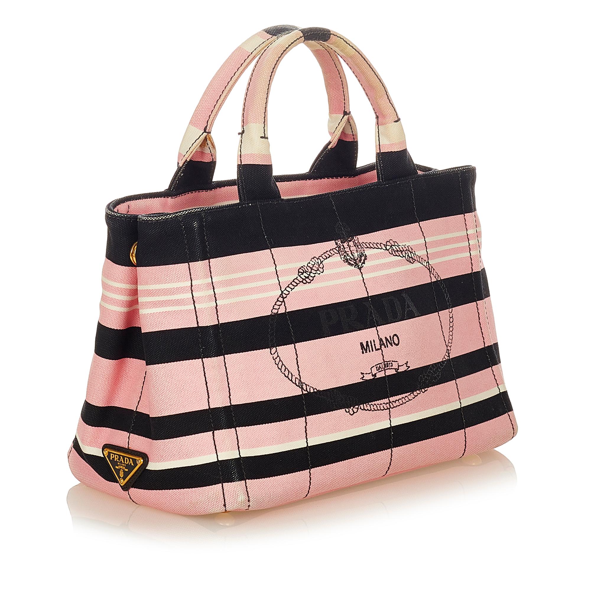 Prada Canapa Logo Canvas Satchel (SHG-24822)