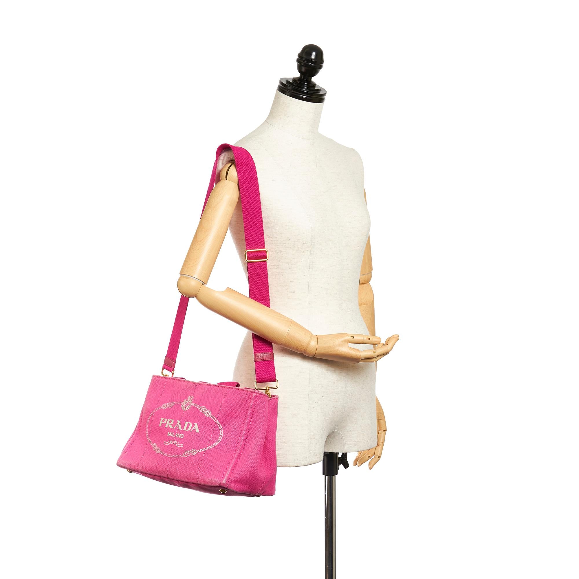 Prada Canapa Logo Canvas Satchel (SHG-26815)