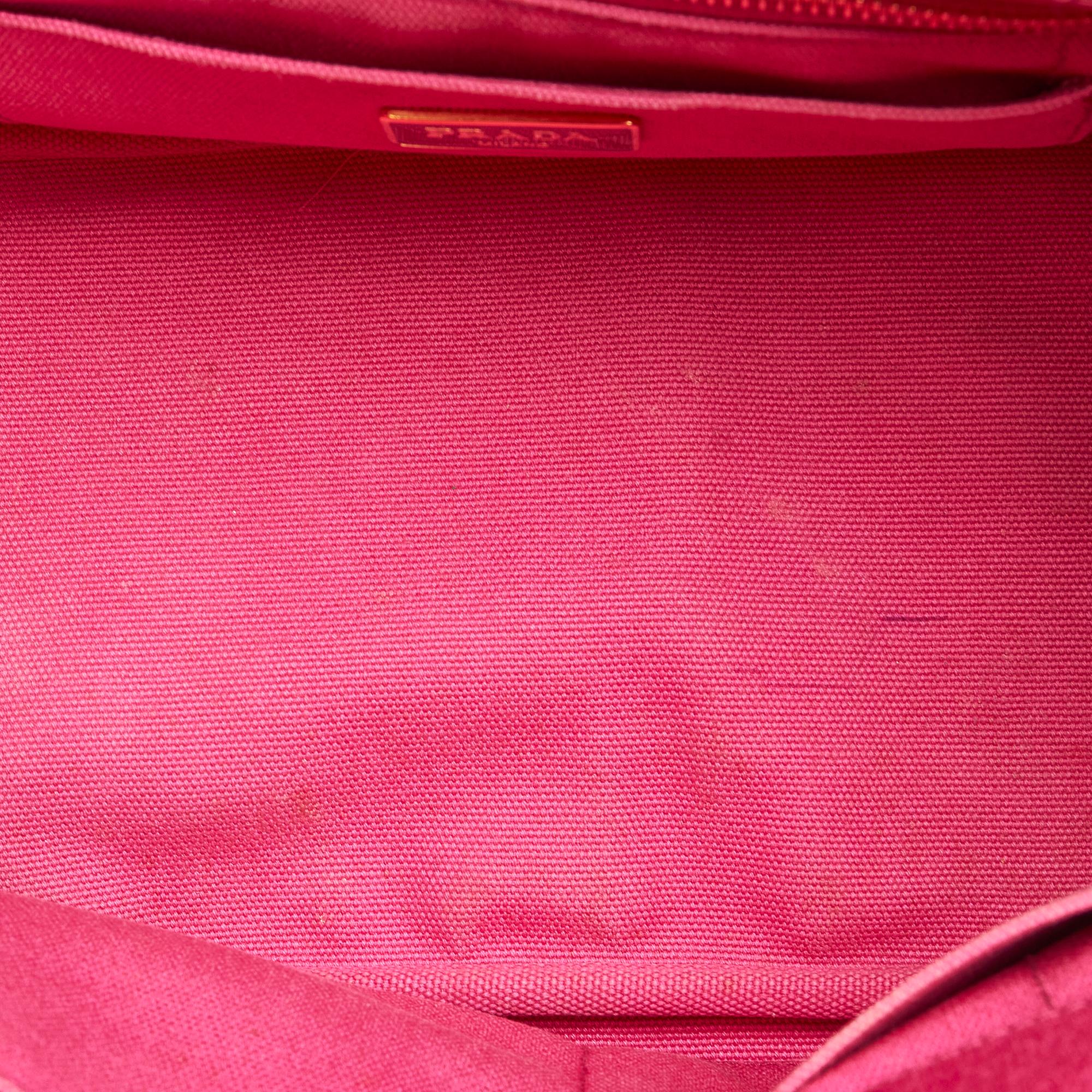 Prada Canapa Logo Canvas Satchel (SHG-26815)