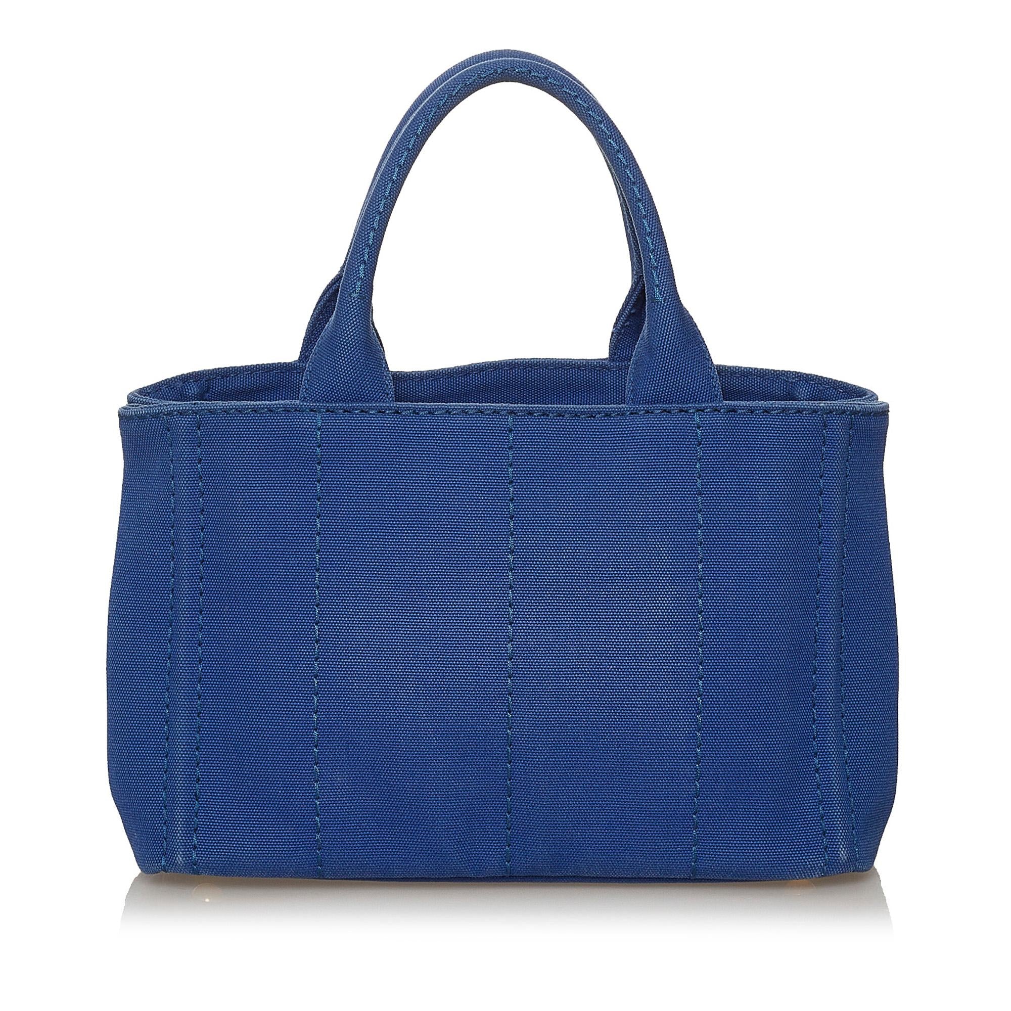 Prada Canapa Logo Canvas Satchel (SHG-29160)