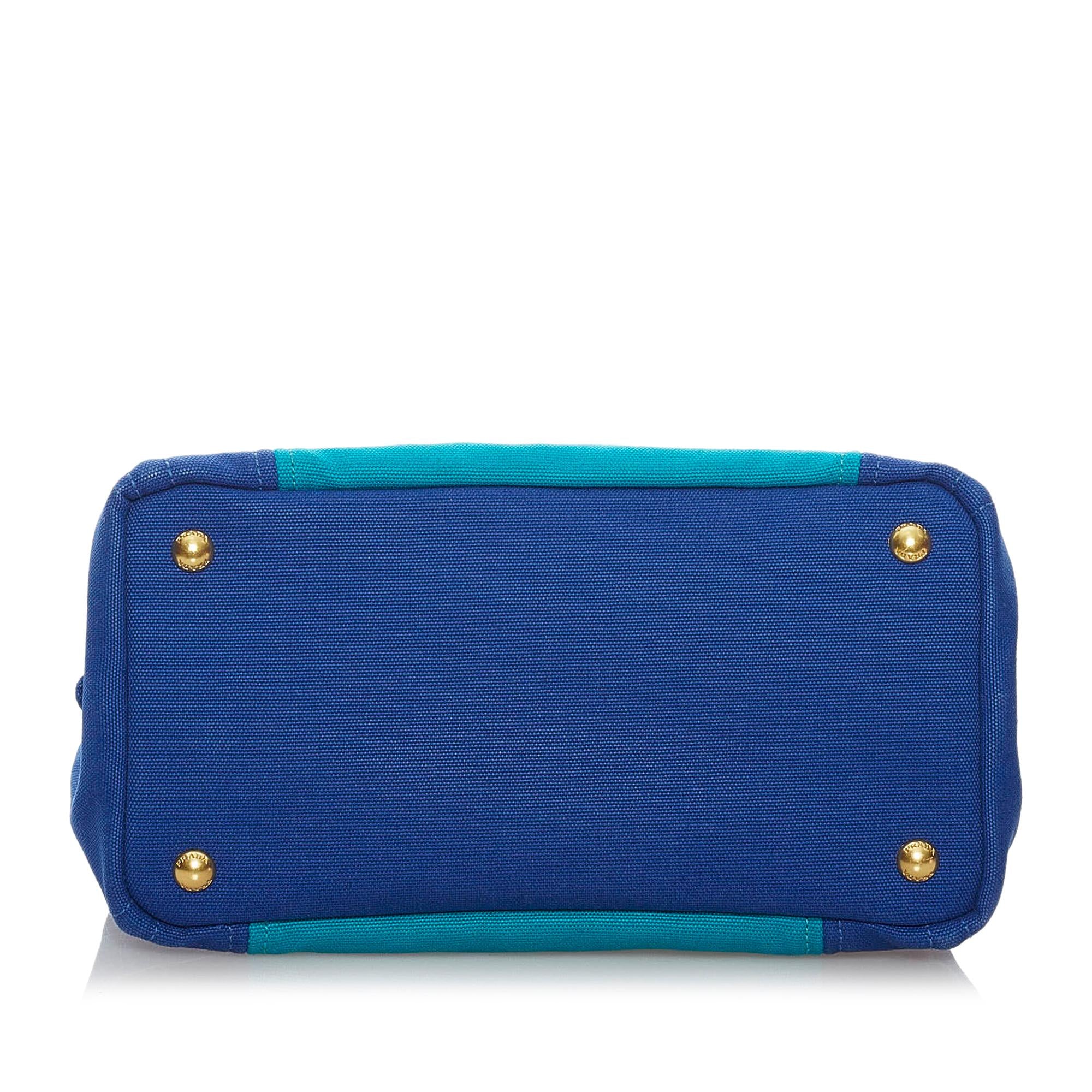 Prada Canapa Logo Canvas Satchel (SHG-29663)