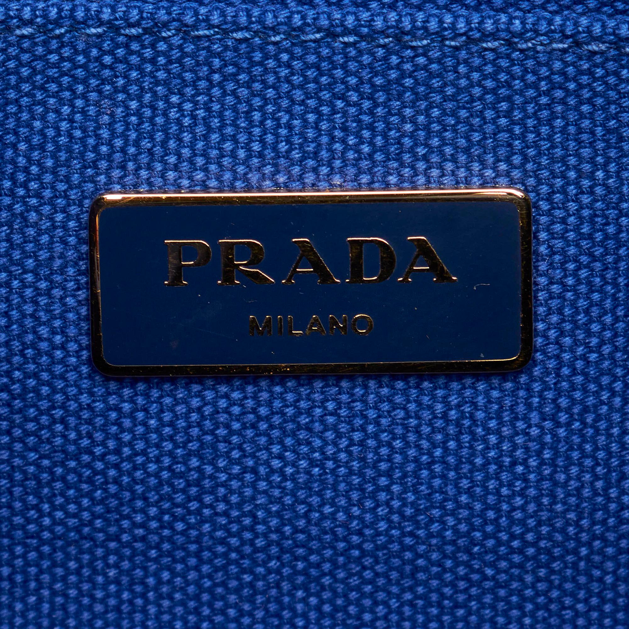 Prada Canapa Logo Canvas Satchel (SHG-29663)