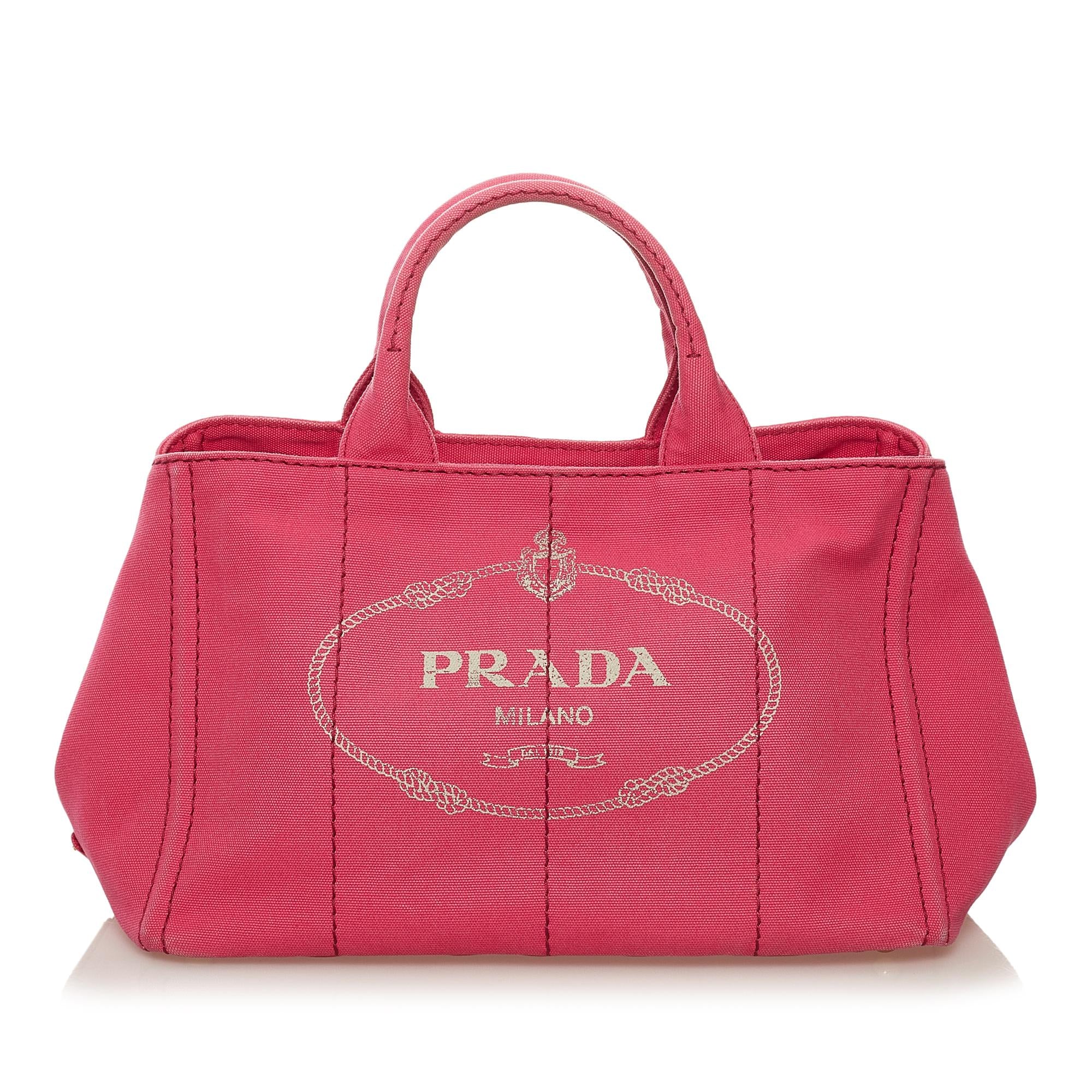 Prada Canapa Logo Canvas Satchel (SHG-34209)