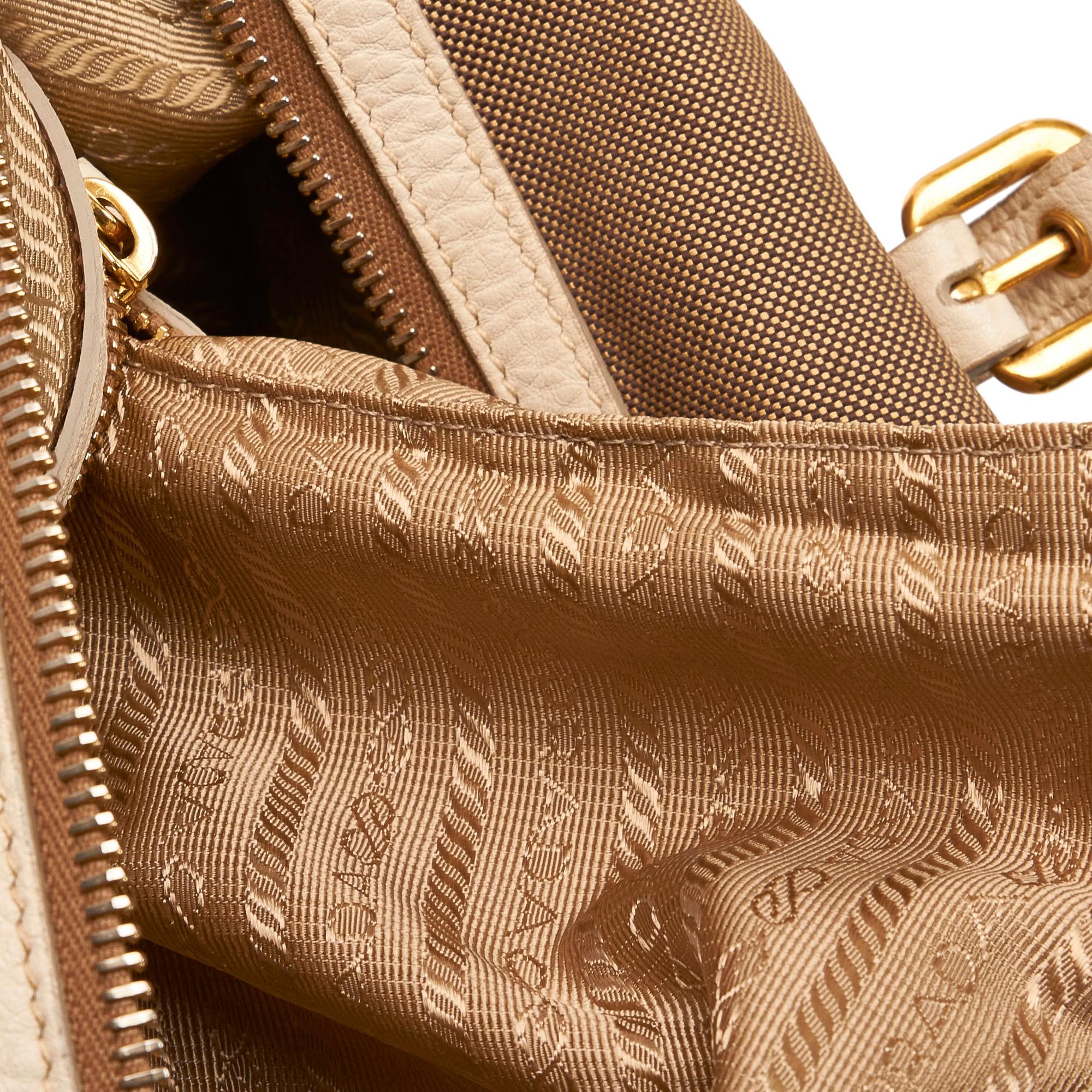 Prada Canapa Logo Canvas Shoulder Bag (SHG-32655)