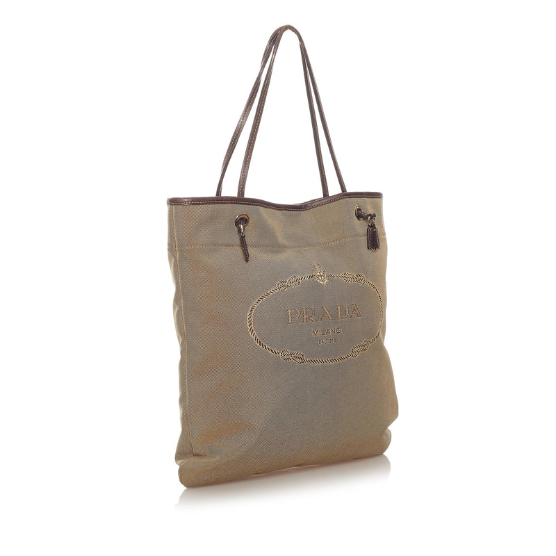 Prada Canapa Logo Canvas Tote Bag (SHG-27301)