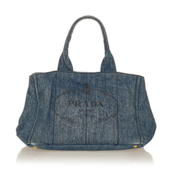 Shop Prada's Bright Blue Tote Bag