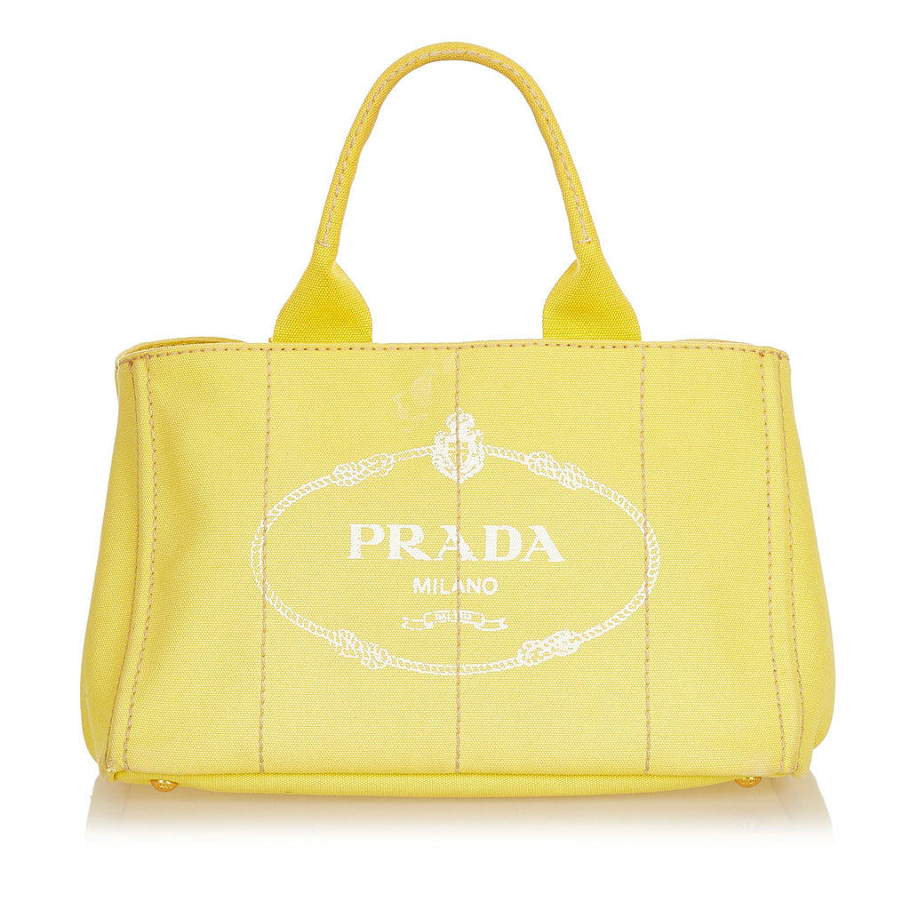 Prada Canapa Logo Vinyl Handbag (SHG-29931) – LuxeDH