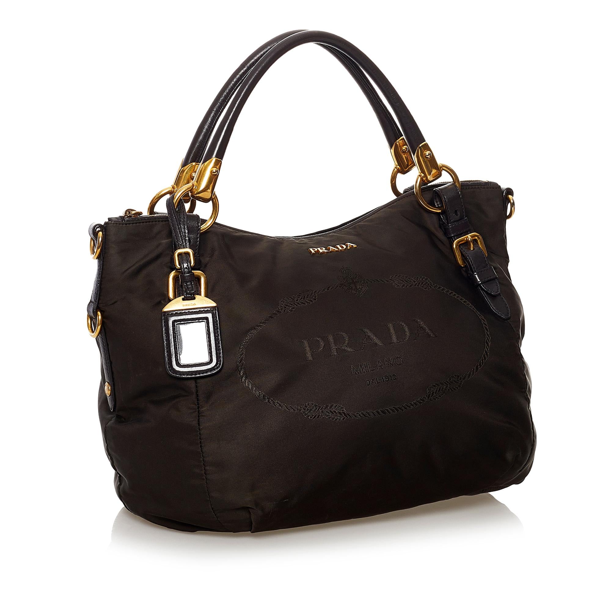 Prada Canapa Logo Tessuto Satchel (SHG-32714)