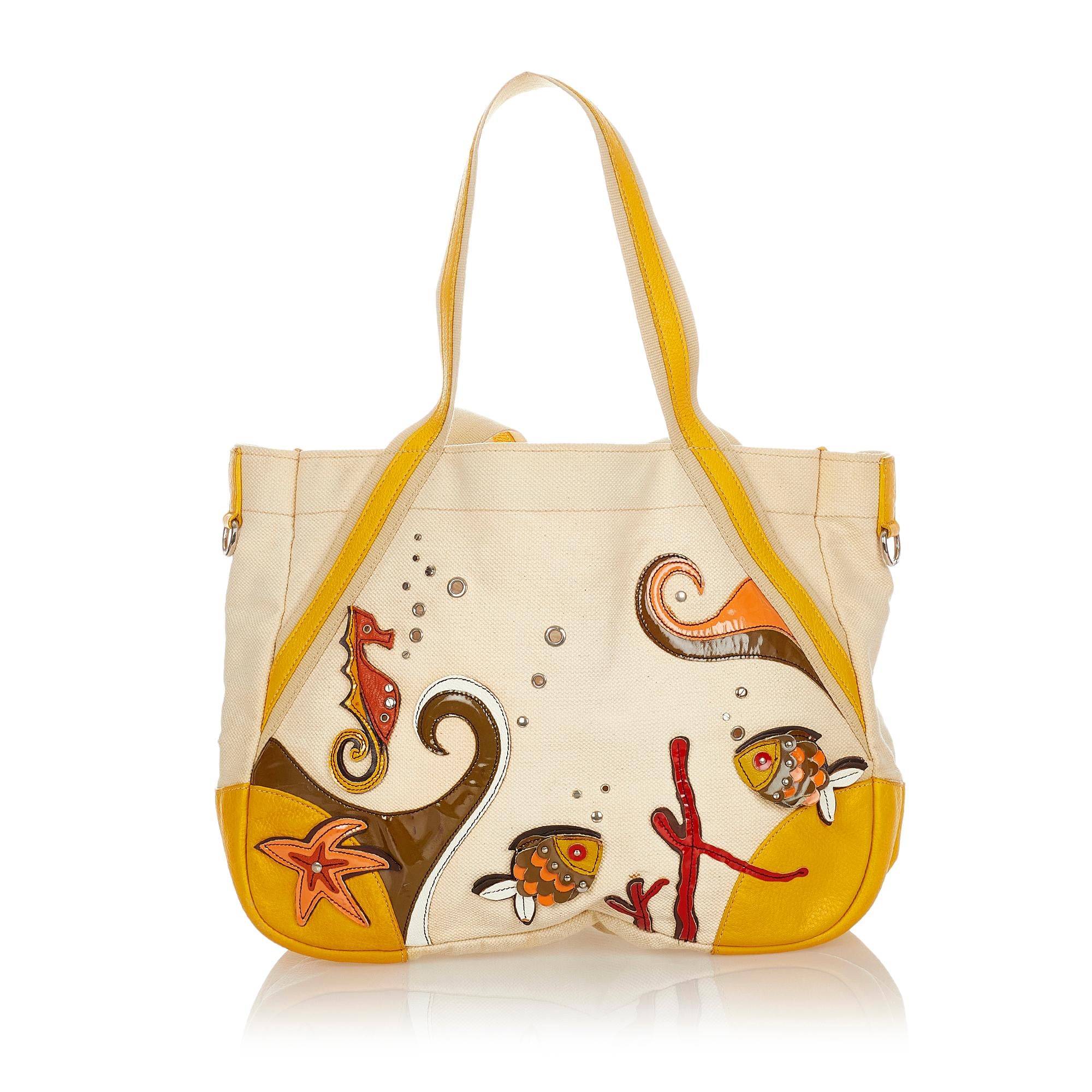 Prada Canapa Sea Life Tote Bag (SHG-25208)