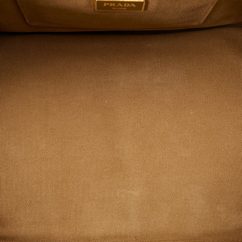 Prada Canapa Studded Canvas Tote Bag (SHG-26057)